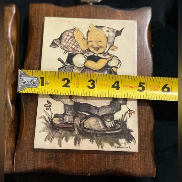 Vintage Hummel Wood Wall Plaques Made in USA German Boy & Girl Sisters Brothers - Picture 12 of 13